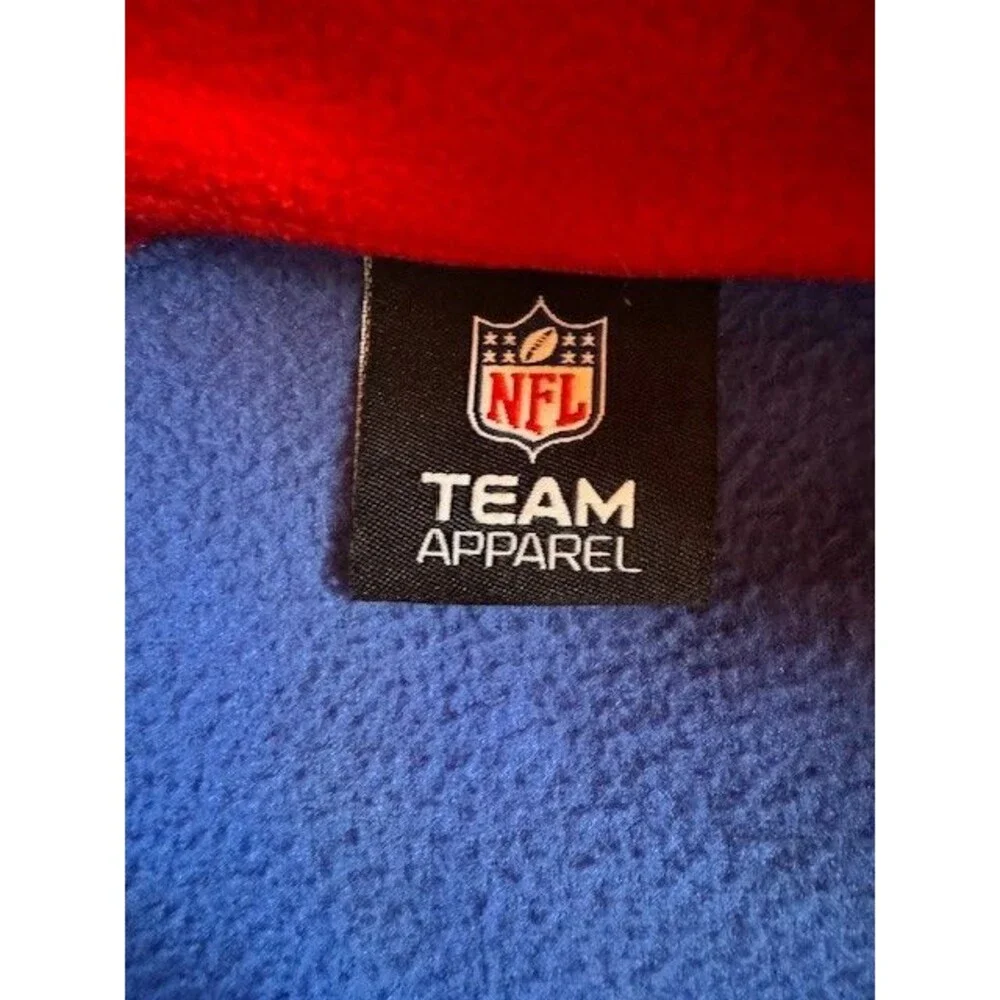 New York Giants 1/4 Zip Fleece Pullover Sweatshirt Shirt NFL Team Apparel XL XXL